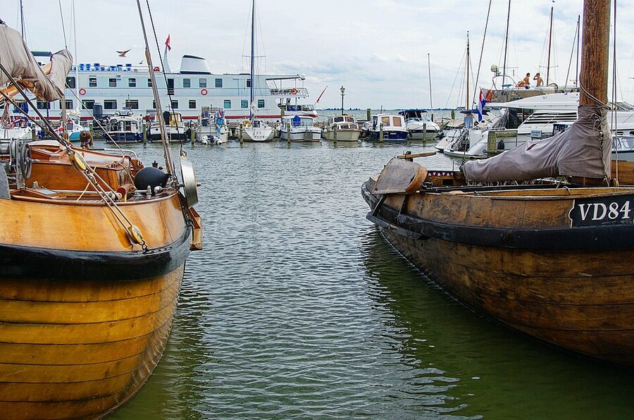 Traditional Volendammer Kwak fishing boat