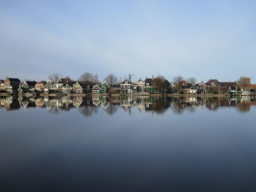 Zaandam mills with a clog display