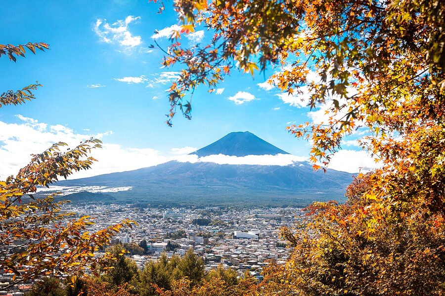Mount Fuji viewed from Arakurayama Sengen Park