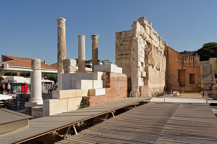 Library of Hadrian columns Athens