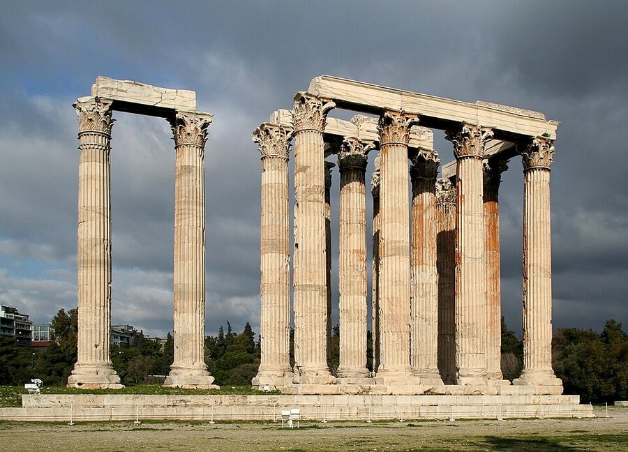 Temple of Olympian Zeus Olympieion remaining columns Athens