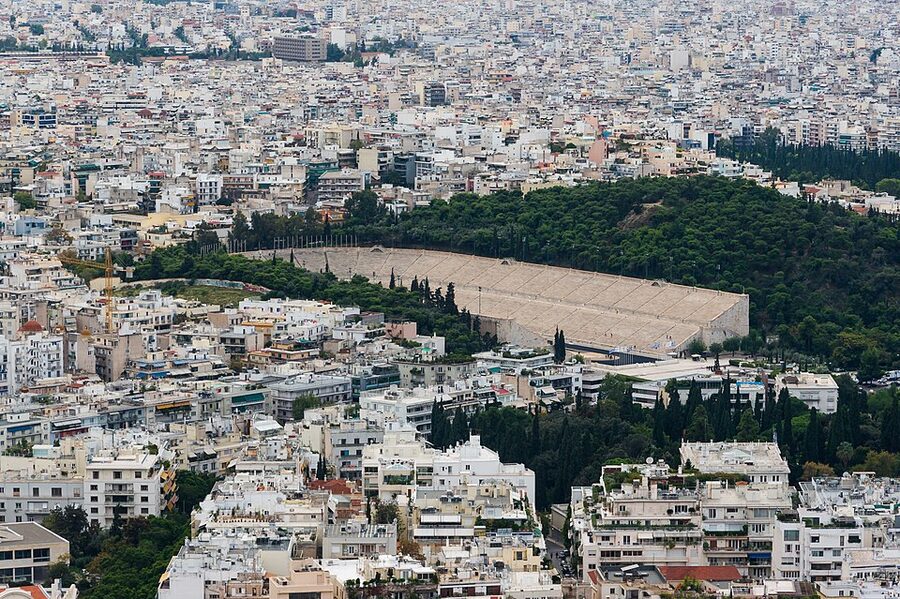 Panathenaic Stadium Athens marble U shape