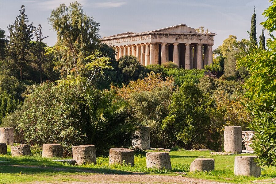 Temple of Hephaestus seen from the Ancient Agora Athens