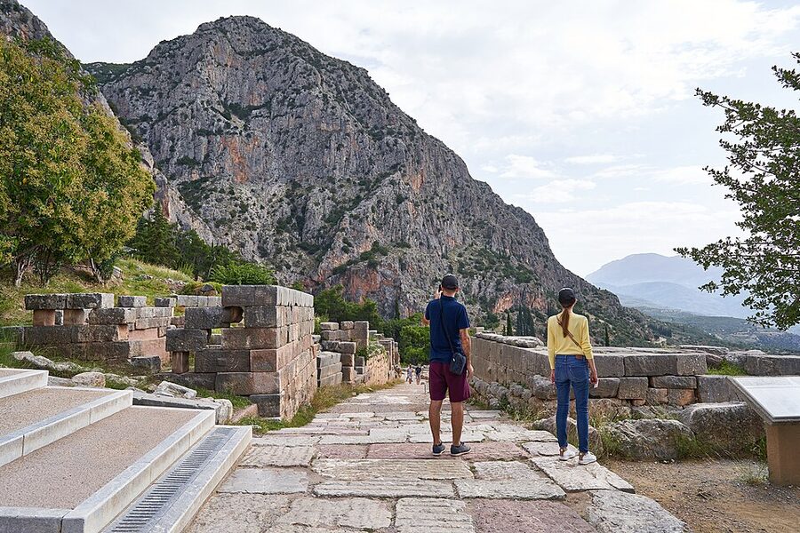 Sacred Way Sanctuary of Apollo Delphi pilgrim path