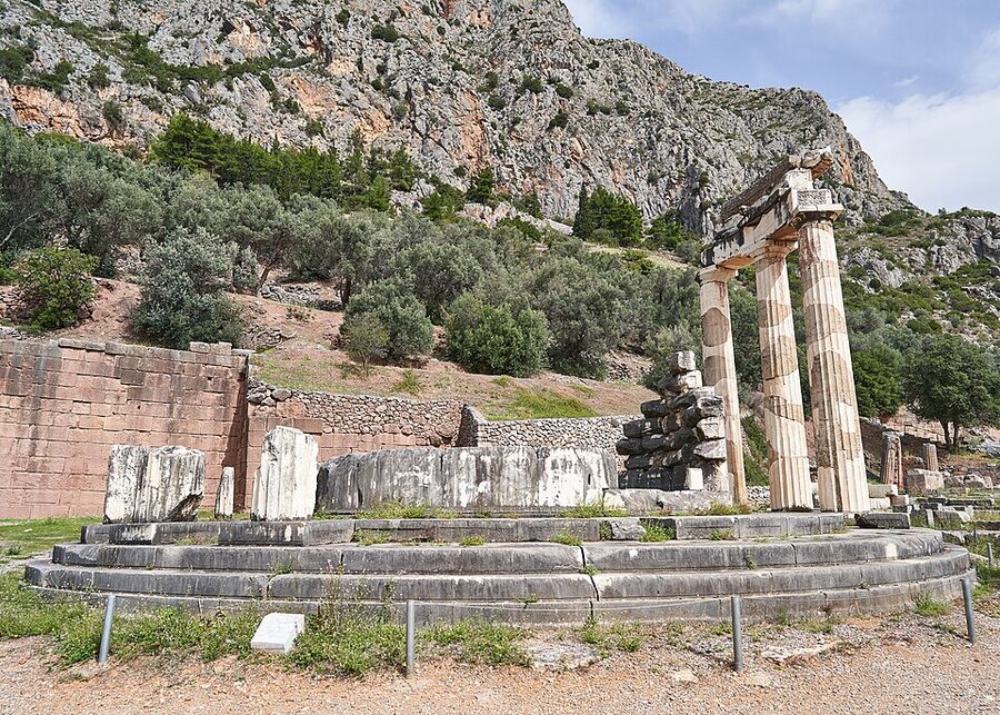 Tholos circular temple Athena Pronaia Delphi