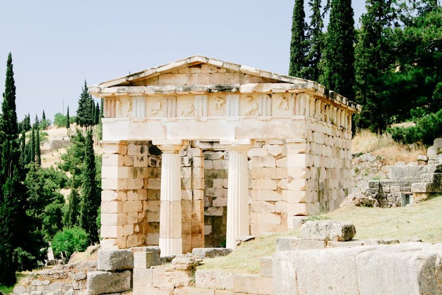 Treasury of the Athenians at Delphi columns