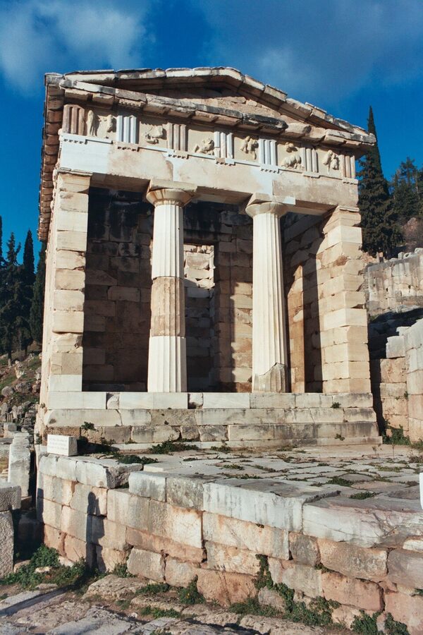 Treasury of Athens reconstructed at Delphi