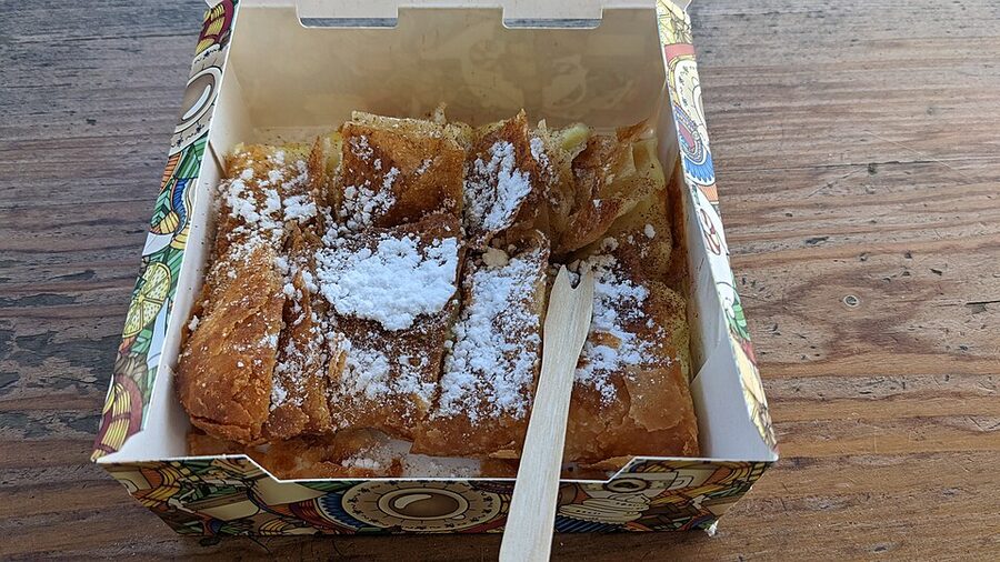 Bougatsa from a Kallithea Athens bakery