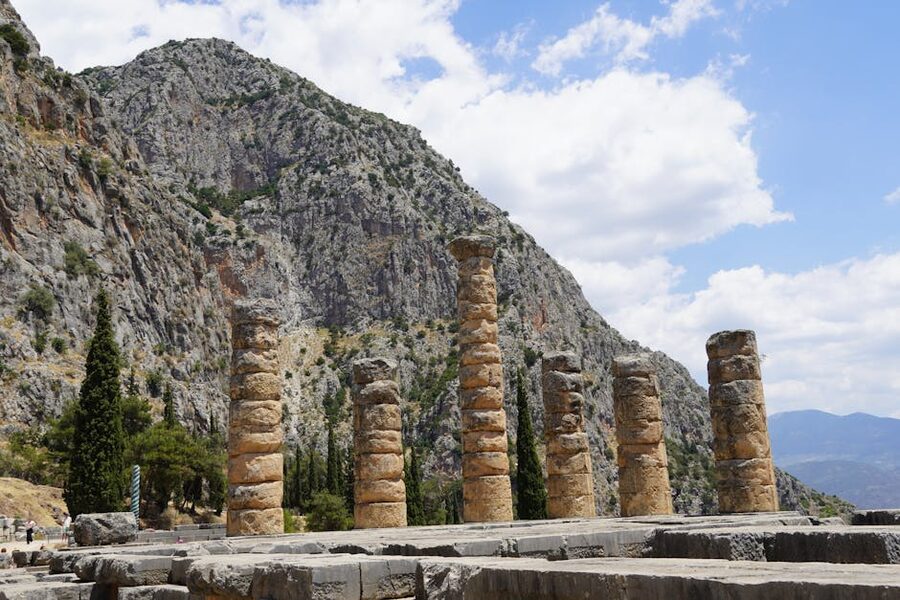Delphi Temple of Apollo ruins Greece