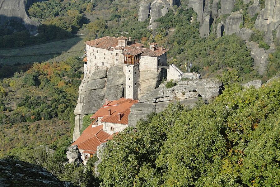 Roussanou Monastery Meteora cliff