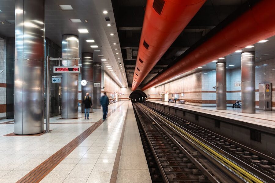 Modern Athens subway station