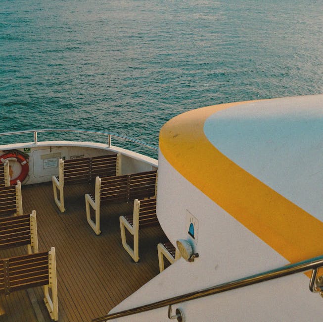 Cruise ship deck Saronic Gulf sea view