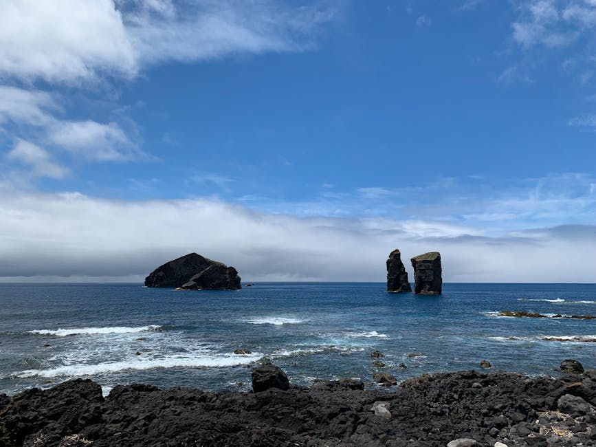 Rocky islets in the Atlantic Azores