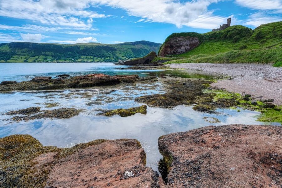 The rugged coastline at Ballintoy used as Pyke and the Iron Islands in Game of Thrones