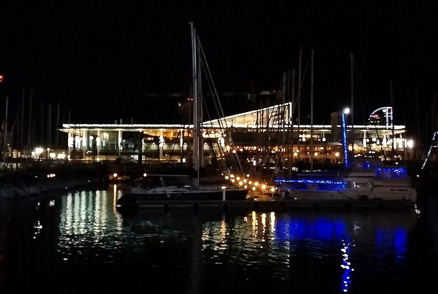 View of Maremagnum and Port Vell from Moll de la Fusta