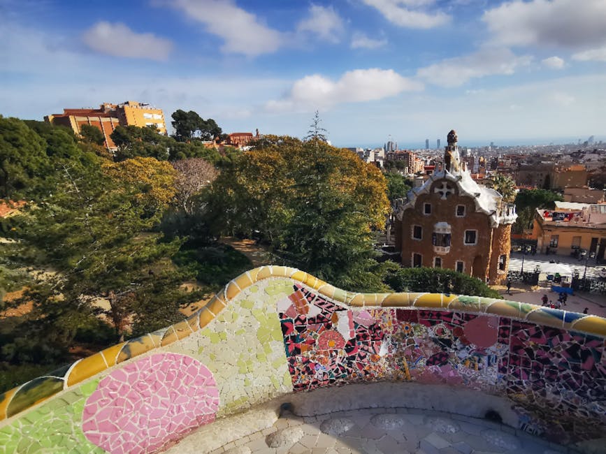 Park Güell panoramic views Barcelona
