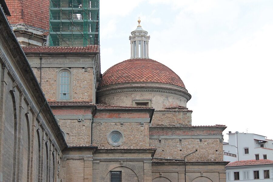 Basilica of San Lorenzo unfinished facade in Florence
