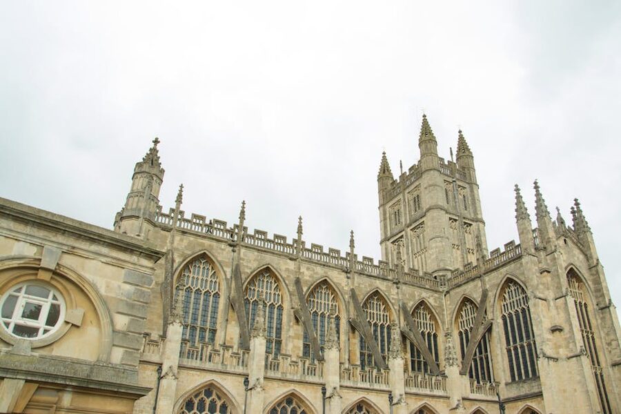 Bath Abbey Gothic facade