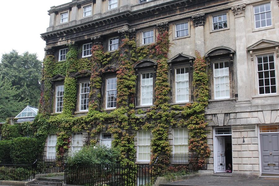 Bath Georgian cityscape with honey-stone architecture