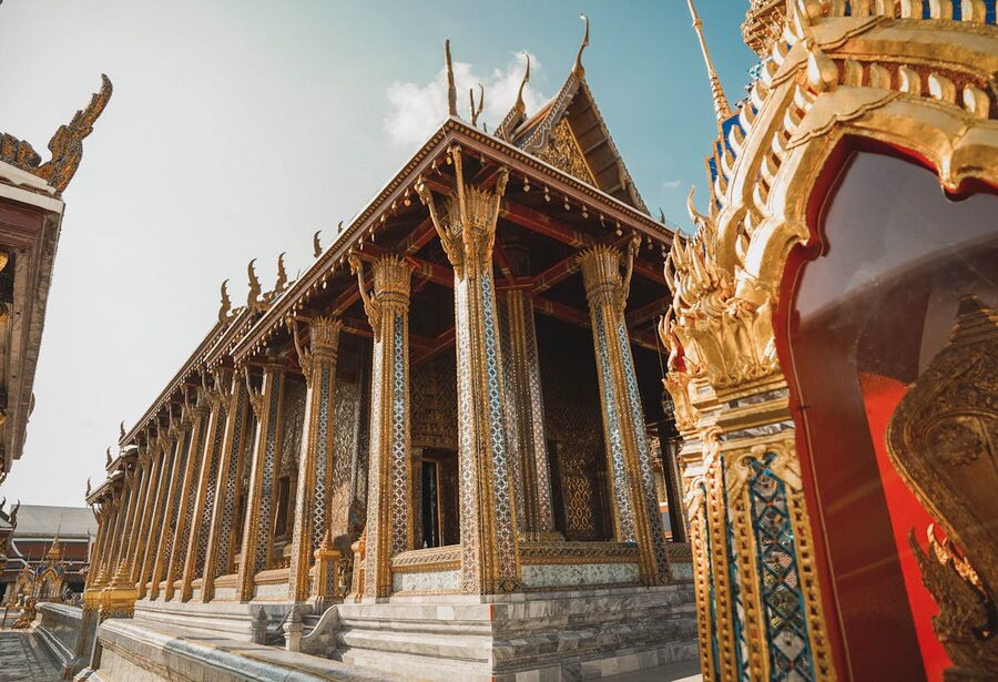 Stunning architecture of Wat Phra Kaew temple in Bangkok