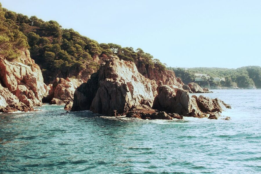 Dramatic Costa Brava cliffs over the Mediterranean Sea