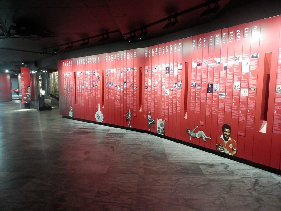 History section of Benfica Museum Cosme Damiao