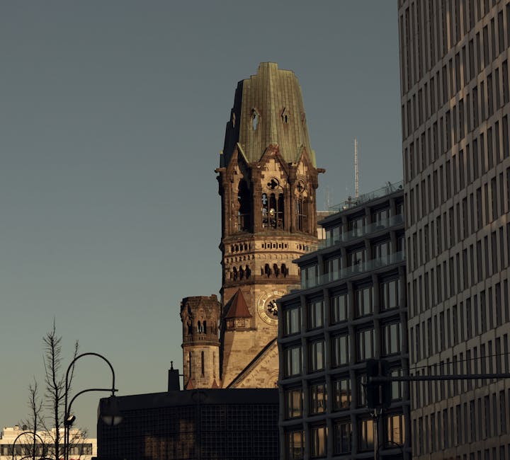 Kaiser Wilhelm Memorial Church Berlin Kurfurstendamm with broken spire