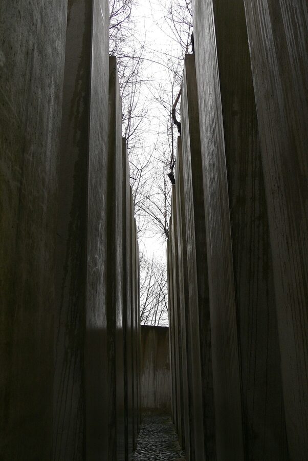 Garden of Exile pillars detail at Jewish Museum Berlin