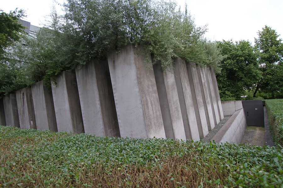 Garden of Exile concrete pillars at Jewish Museum Berlin