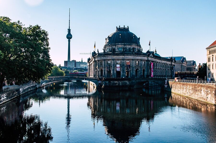 TV Tower and Museum Island from across the Spree