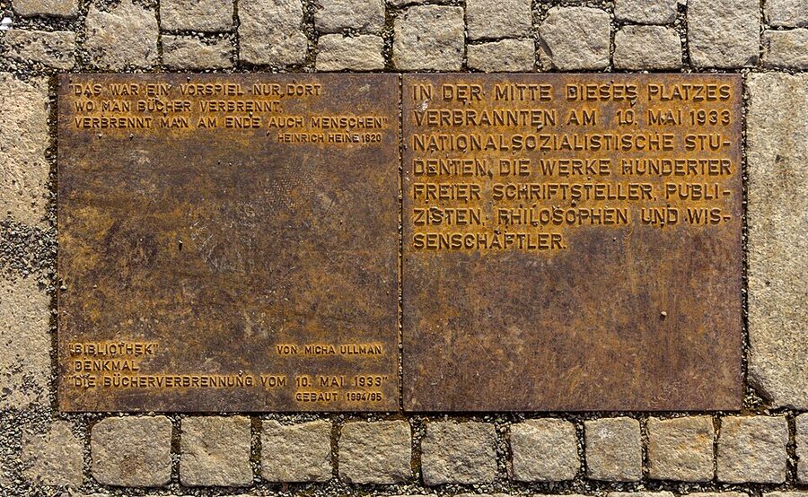 Bebelplatz book burning memorial Berlin sunken library