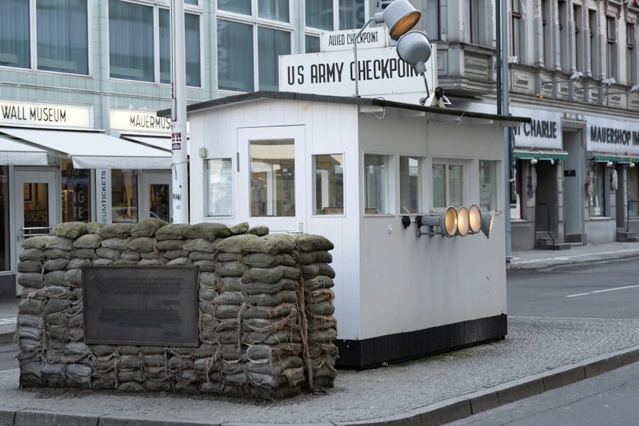 Checkpoint Charlie Berlin US Army hut and Mauermuseum