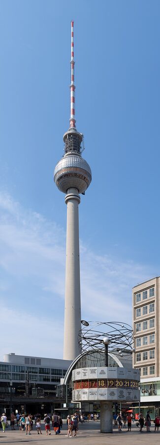World Clock at Alexanderplatz with Fernsehturm