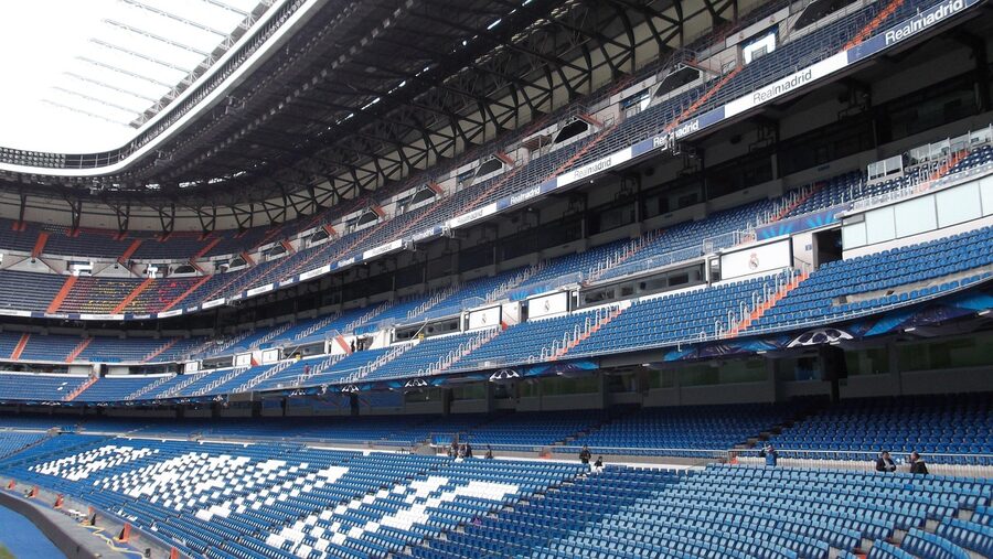 Bernabéu stands with fans on match day