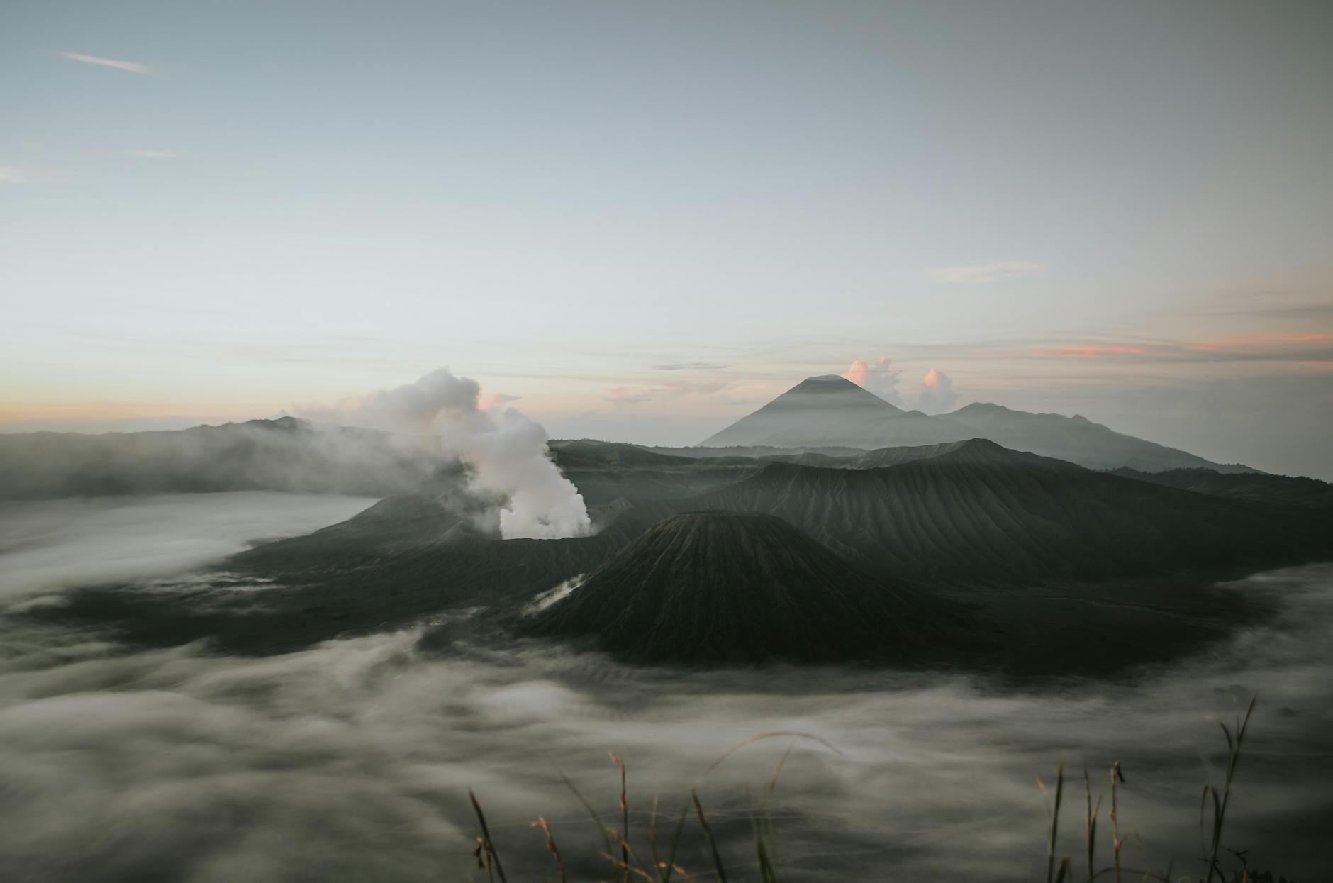 Walking path up to the Mount Bromo crater rim