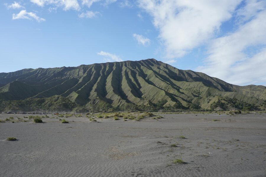 Volcanic ash and whispering sands near Mount Bromo