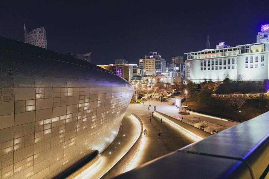 Dongdaemun Design Plaza at night Seoul