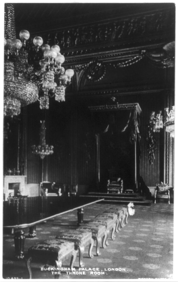 Buckingham Palace Throne Room interior view
