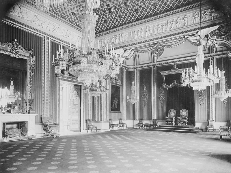 Buckingham Palace Throne Room historical photo 1914