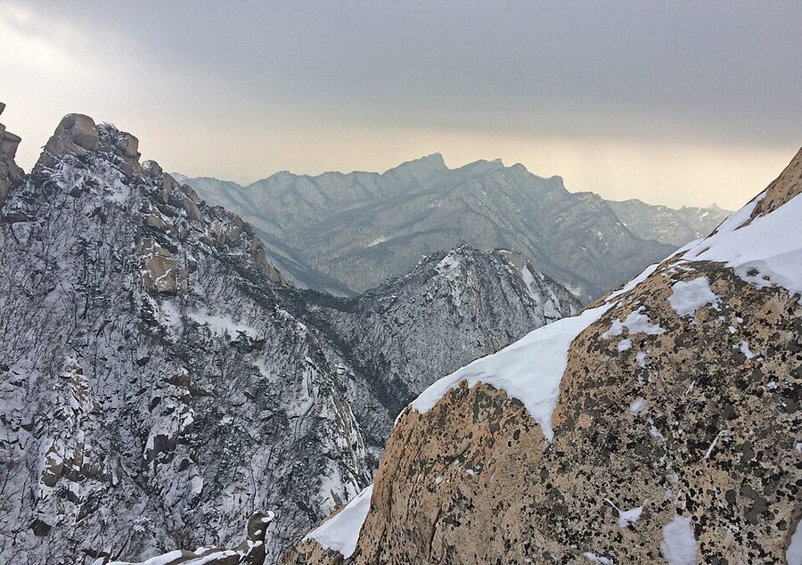 Bukhansan granite peaks wide