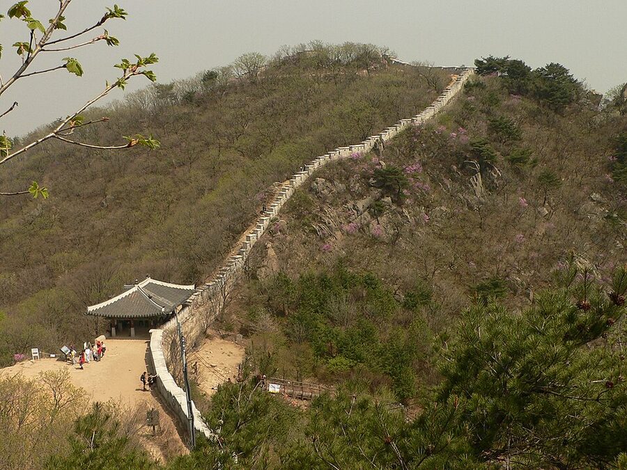 Bukhansan ridge wide panorama
