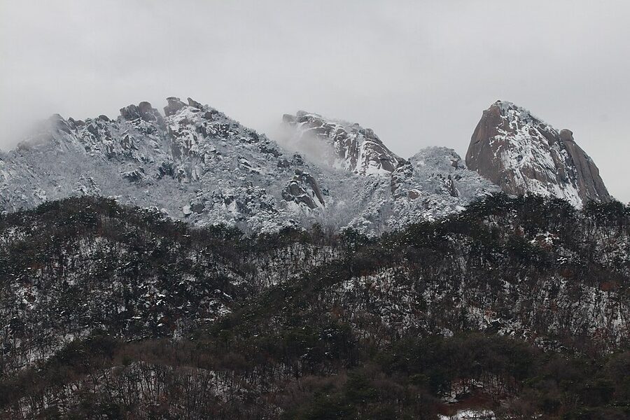 Bukhansan National Park winter snow