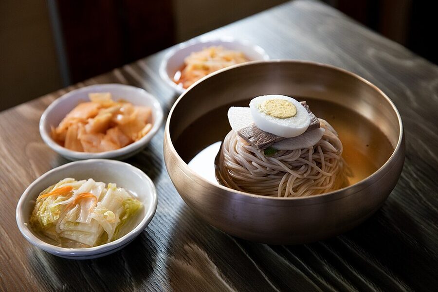Korean meal bapsang style with multiple dishes