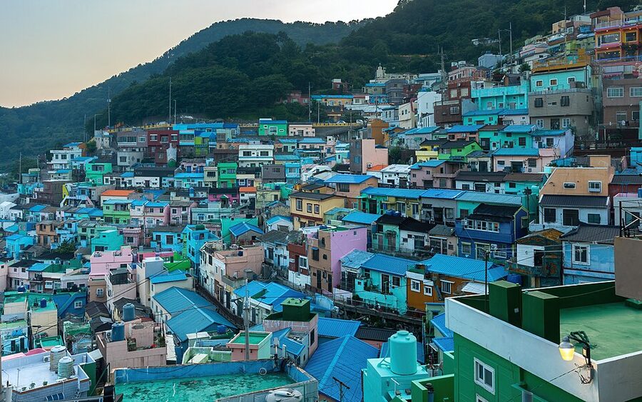 Colorful houses at Gamcheon Culture Village in Busan