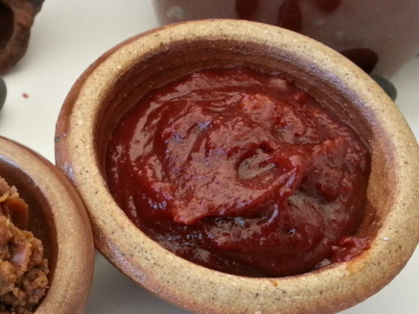 Gochujang Korean red chilli paste in a bowl