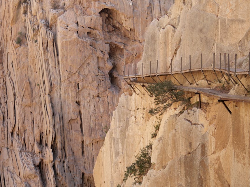 Thrilling cliff walkway on Caminito del Rey