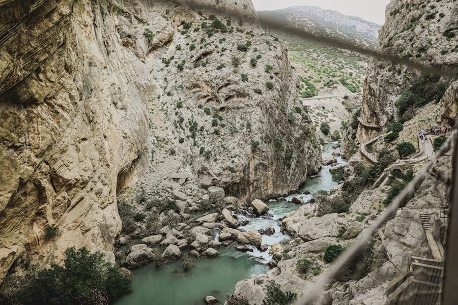 Caminito del Rey canyon with river view