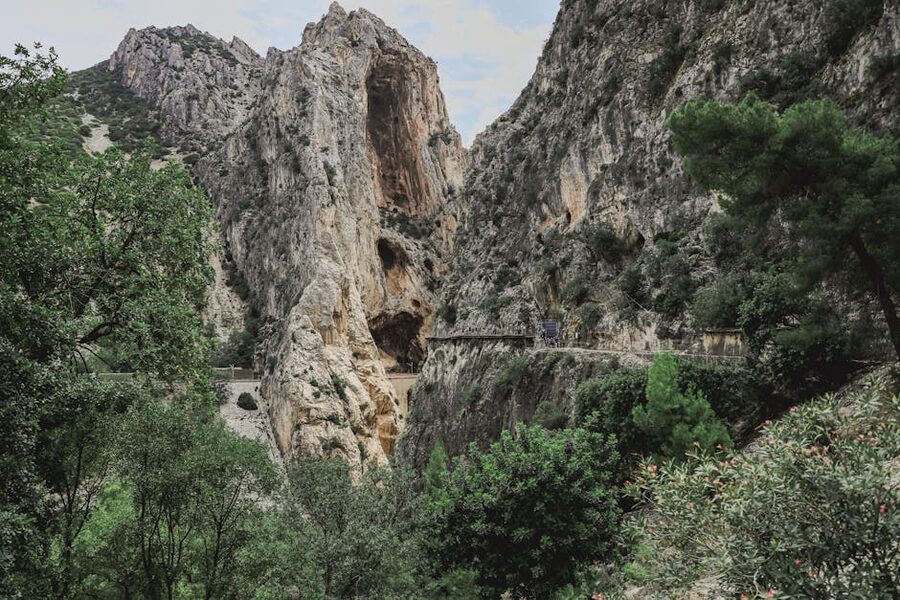 Rock formations along Caminito del Rey near Ardales