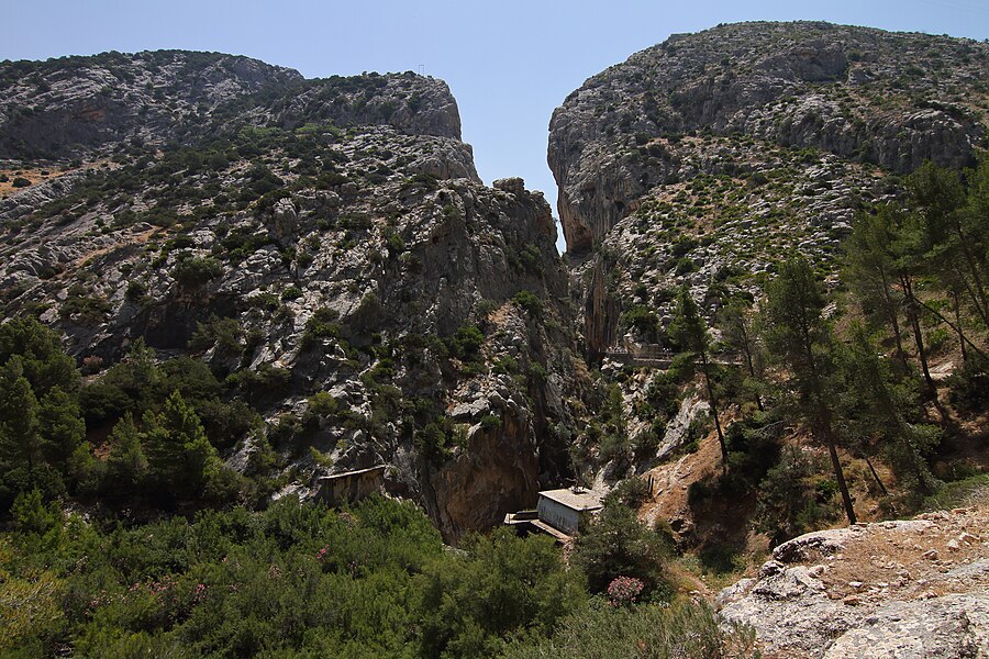 Caminito del Rey north entrance to the Desfiladero de Los Gaitanes