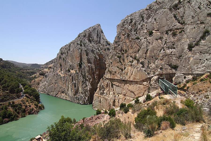 Caminito del Rey south exit through the Gran Gaitan gorge